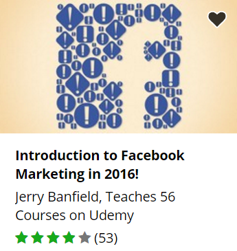 Udemy free Facebook marketing course.
