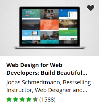 Udemy free web design course.