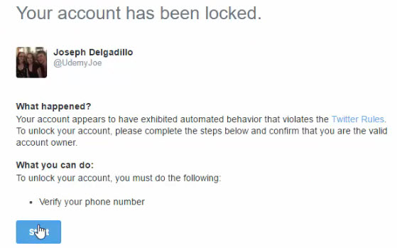 unlock twitter account